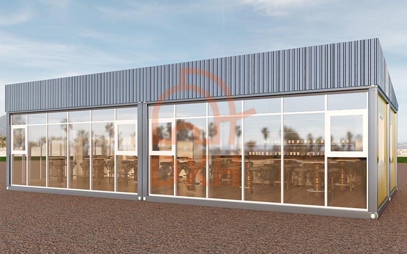 Beach-side-Container-Bar-with-Curtain-Wall-Sliding-Door
